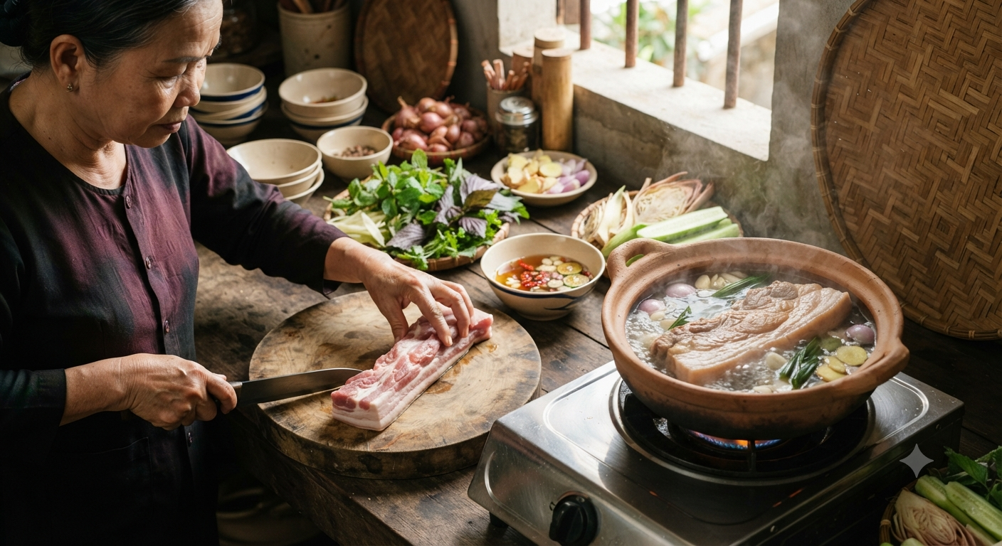 Bí quyết chọn và luộc thịt ba chỉ đạt độ mềm béo vừa phải
